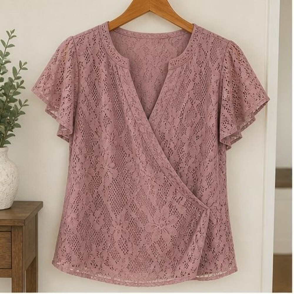 Mauve Wrap Blouse